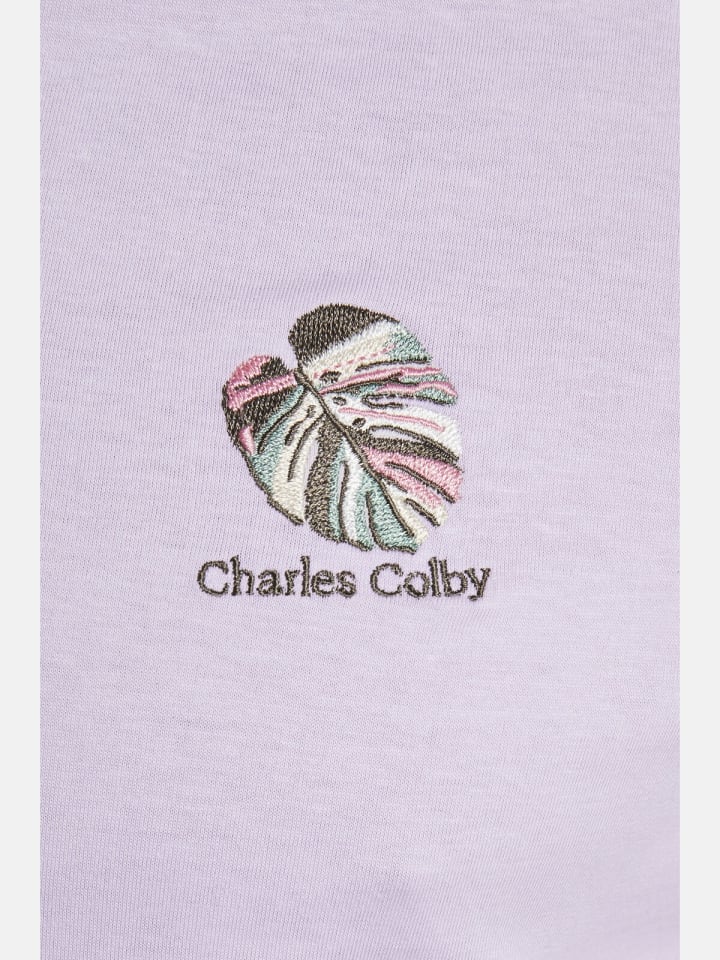 Charles Colby Doppelpack T-Shirt EARL RHODIN in helllila grün günstig kaufen