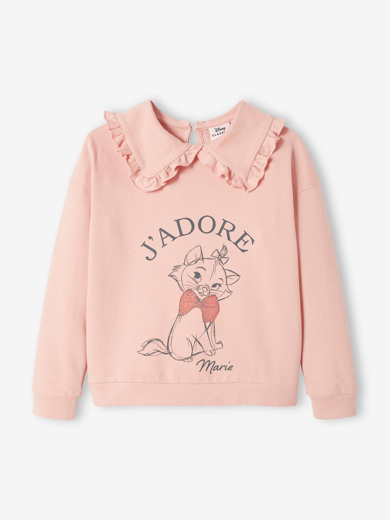Sweat fille DS® Marie Les Aristochats vieux rose