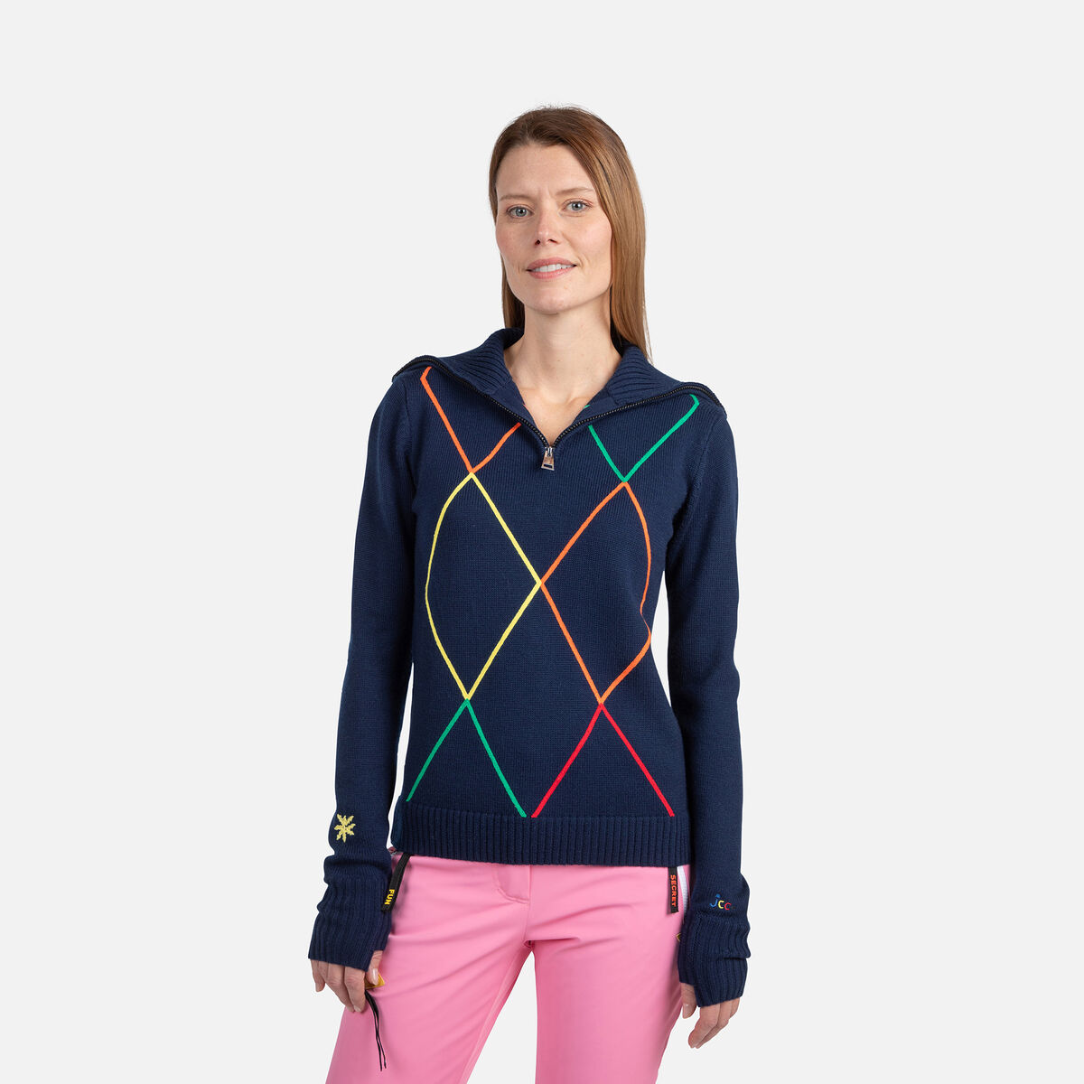 Damenpullover mit halblangem Reißverschluss JCC