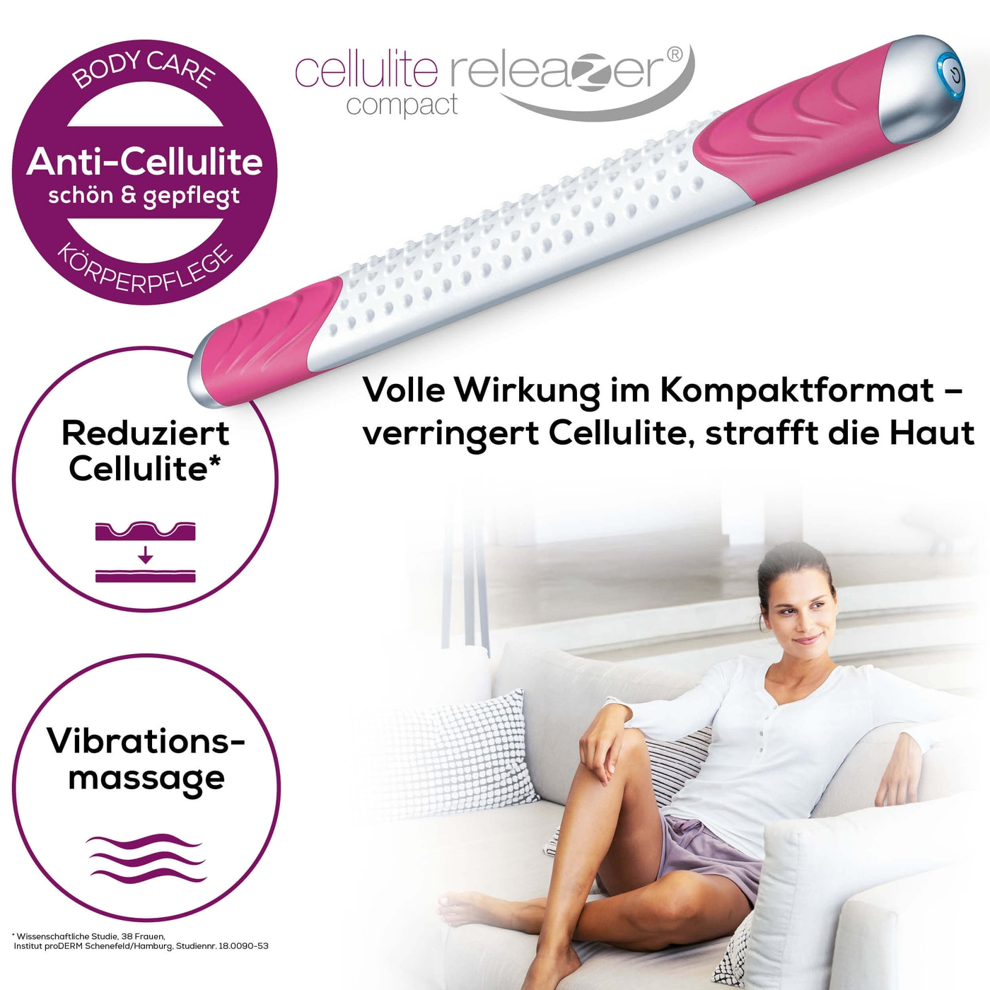Beurer cellulite releaZer® compact-Kompaktes Cellulite Massage Gerät reduziert Cellulite wissenschaftlich belegt