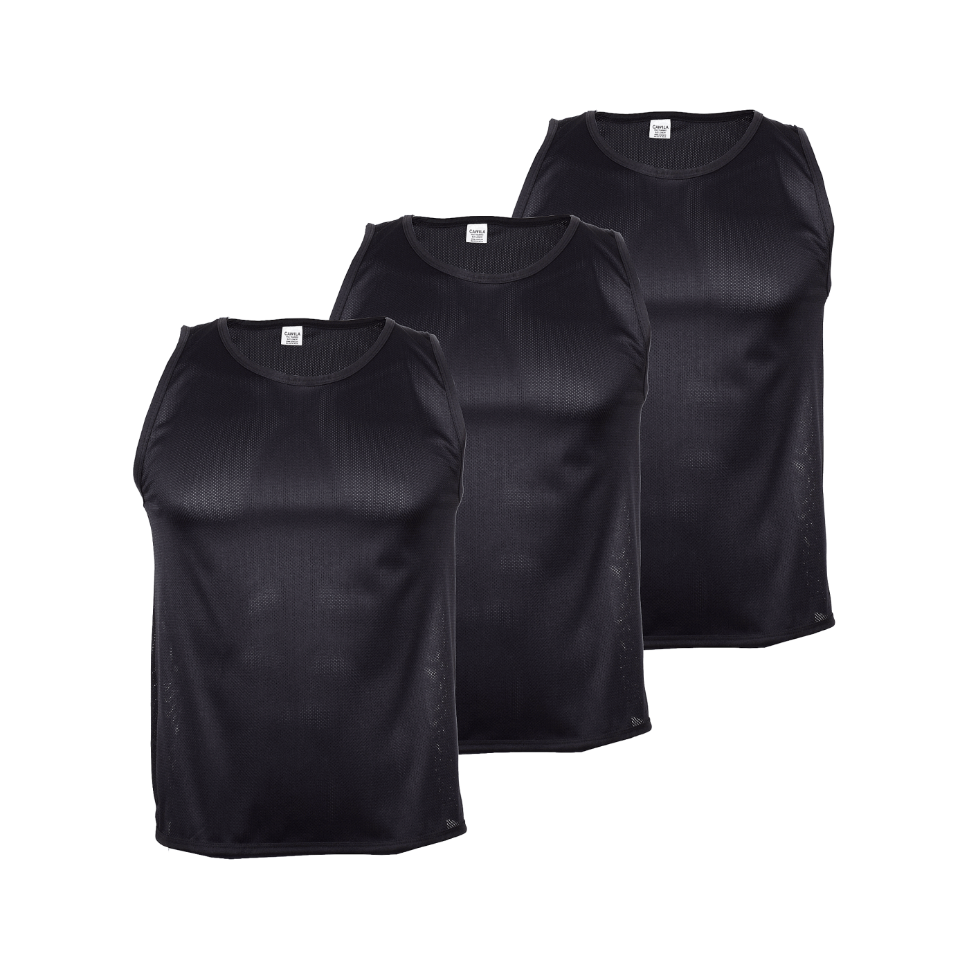 Cawila ACADEMY Trainingsleibchen 3er Set Schwarz