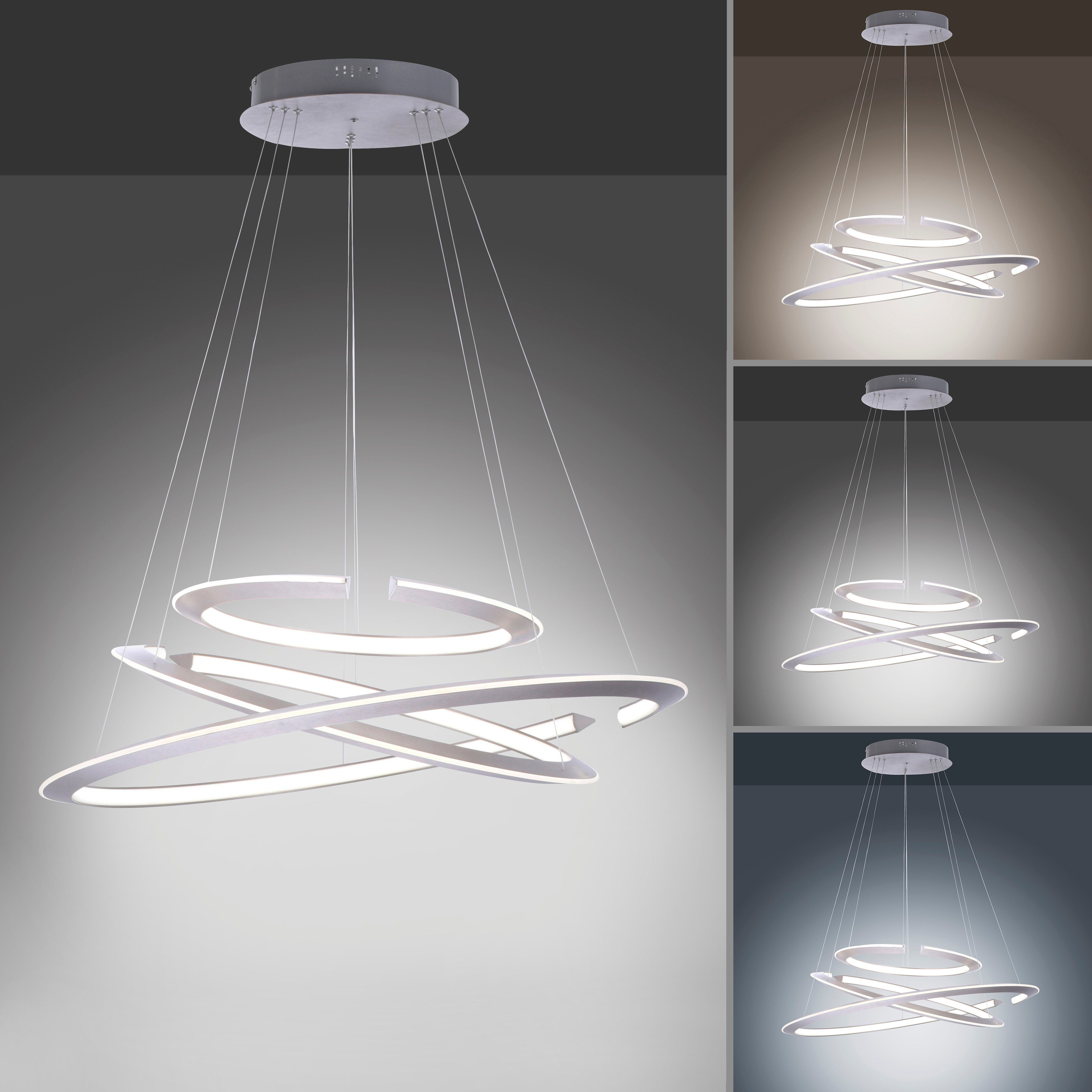 Paul Neuhaus LED Deckenleuchte ALESSA, CCT - über Fernbedienung, Dimmfunktion, Fernbedienung, Infrarot inkl., Memory, nach Trennung vom Netz, LED fest integriert, warmweiß - kaltweiß, LED