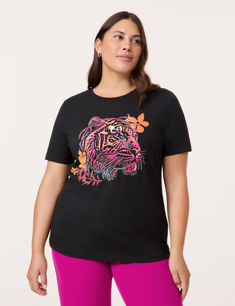 T-Shirt mit Tigerkopf