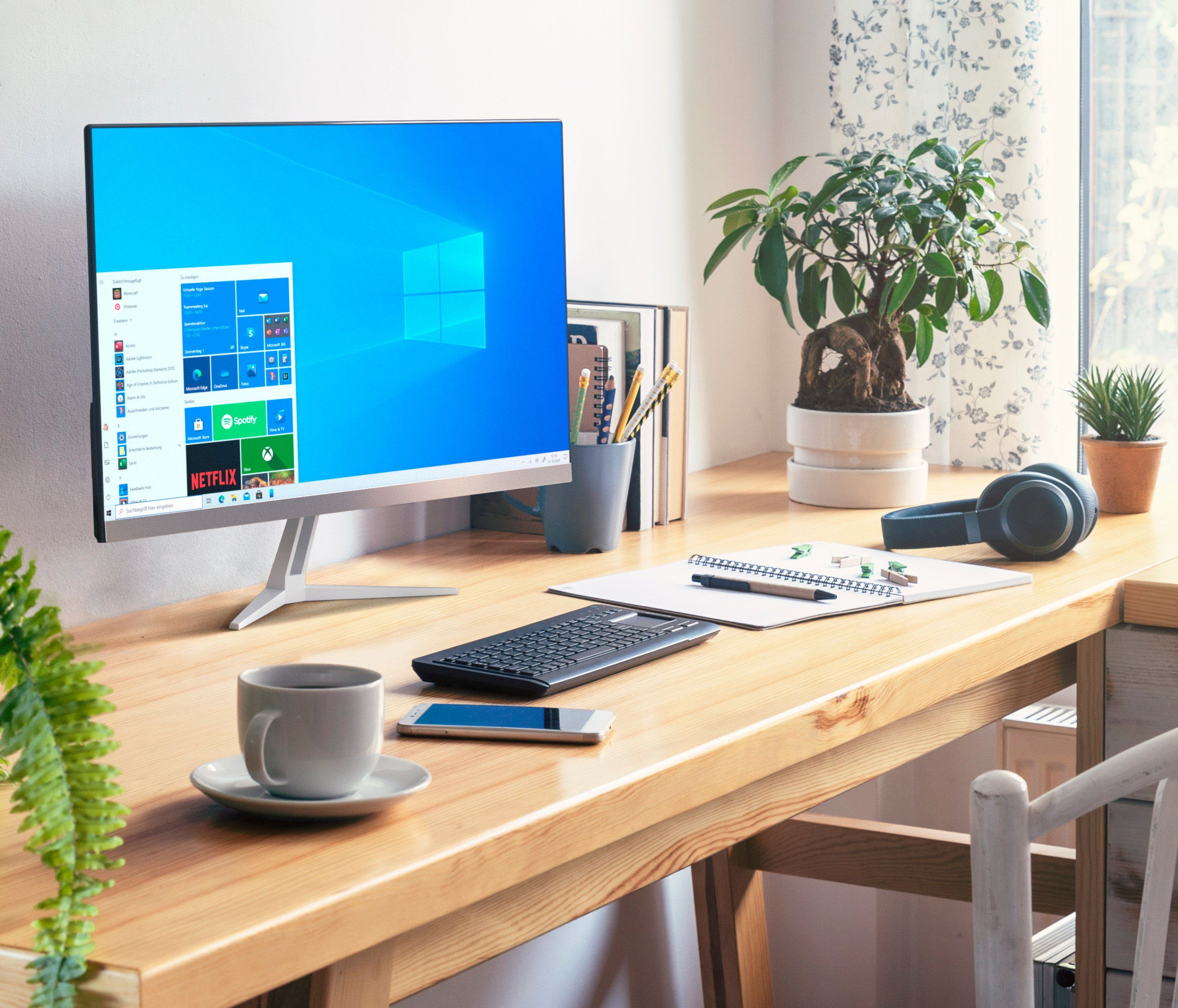 CSL Unity F27-GLS mit Windows 10 Pro All-in-One PC (27 Zoll, Intel® Celeron Celeron® N4120, UHD Graphics 600, 16 GB RAM, 256 GB SSD)