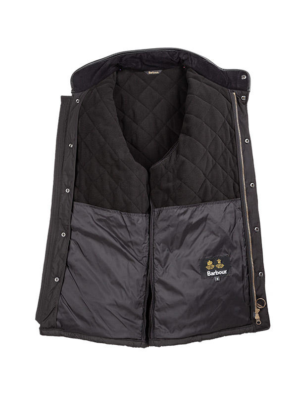 Barbour, Steppjacke Powell, Mikrofaser warmgefüttert, black