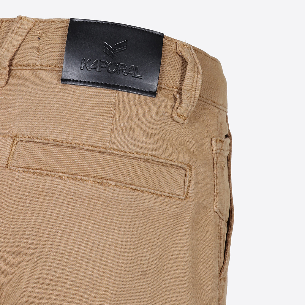 TIWIX  Pantalon relaxed cropped marron garçon