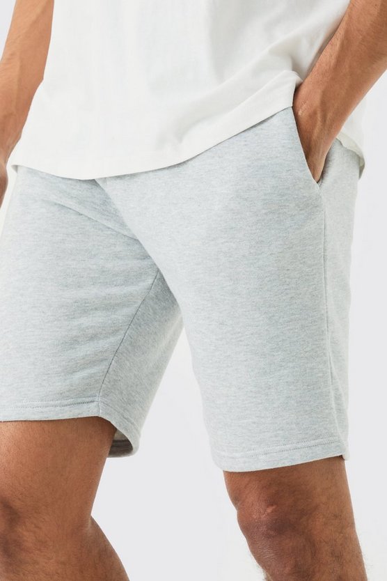 Mittellange Slim-Fit Jersey-Shorts
