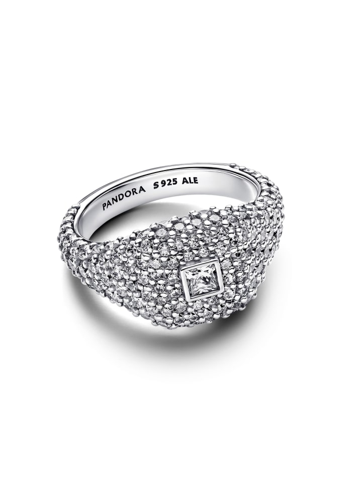 Pandora 925 Sterling Silber, Zirkonia Ring Größe 58 günstig kaufen onesize