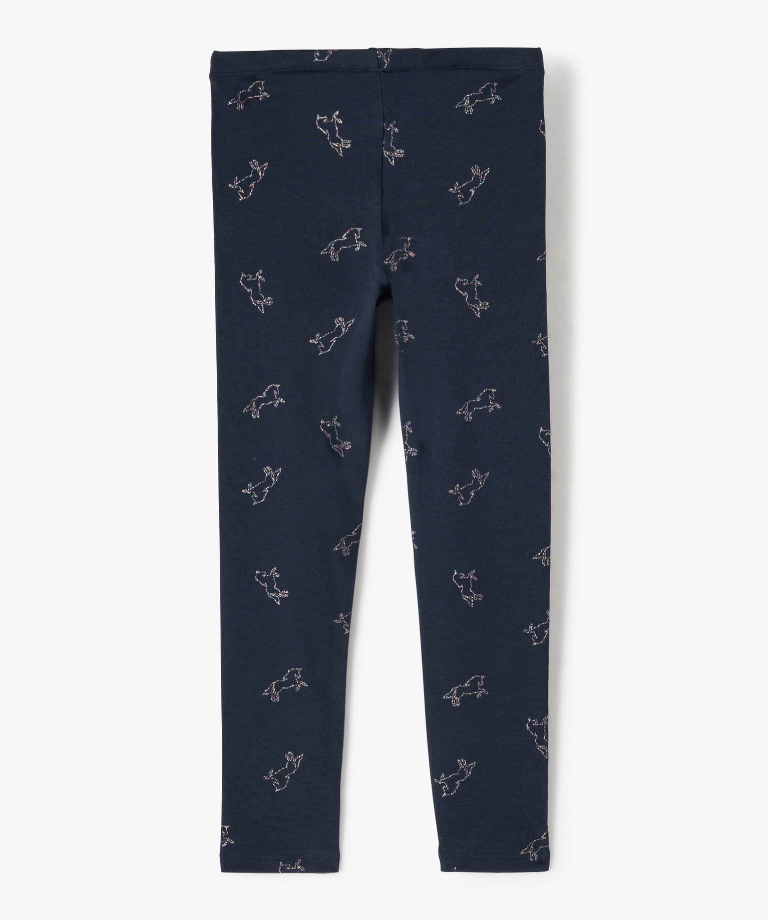 Legging fille long détail girly marine | GEMO