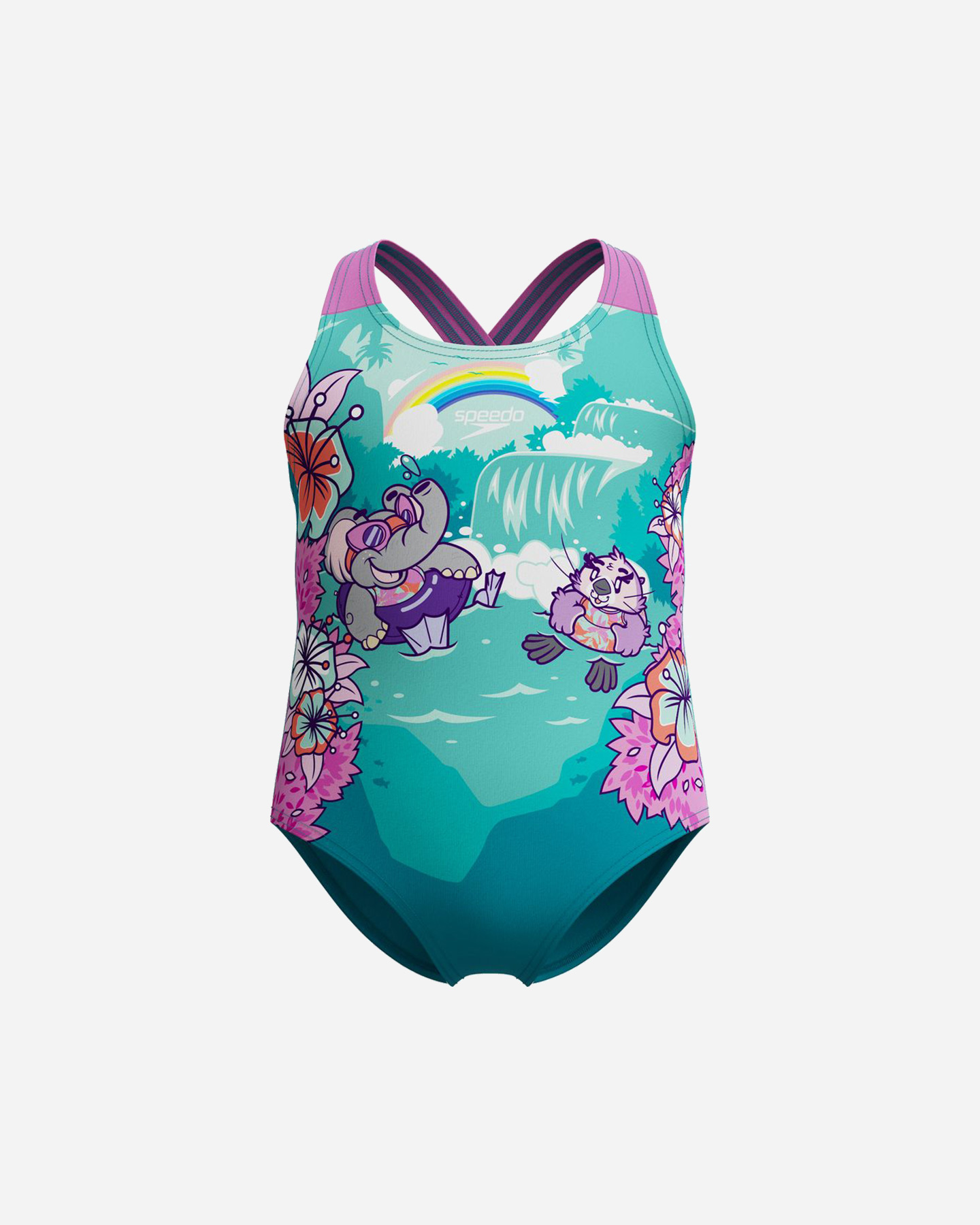 Speedo Printed Crossback Junior Suit do basenu 8-00314218254