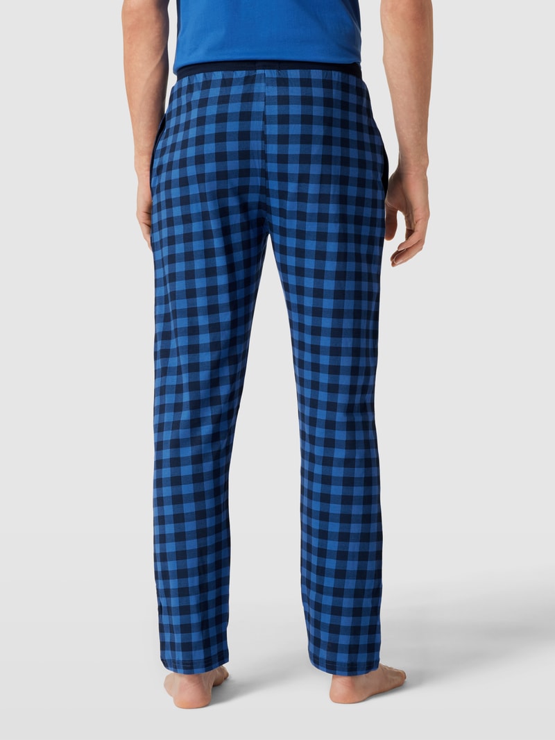 Pyjama-Hose mit Allover-Muster in blau
