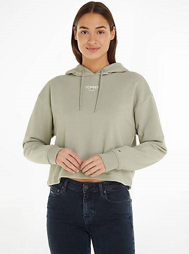TOMMY-JEANS Damen Hoodie TJW ESSENTIAL LOGO HOODIE Relaxed Fit