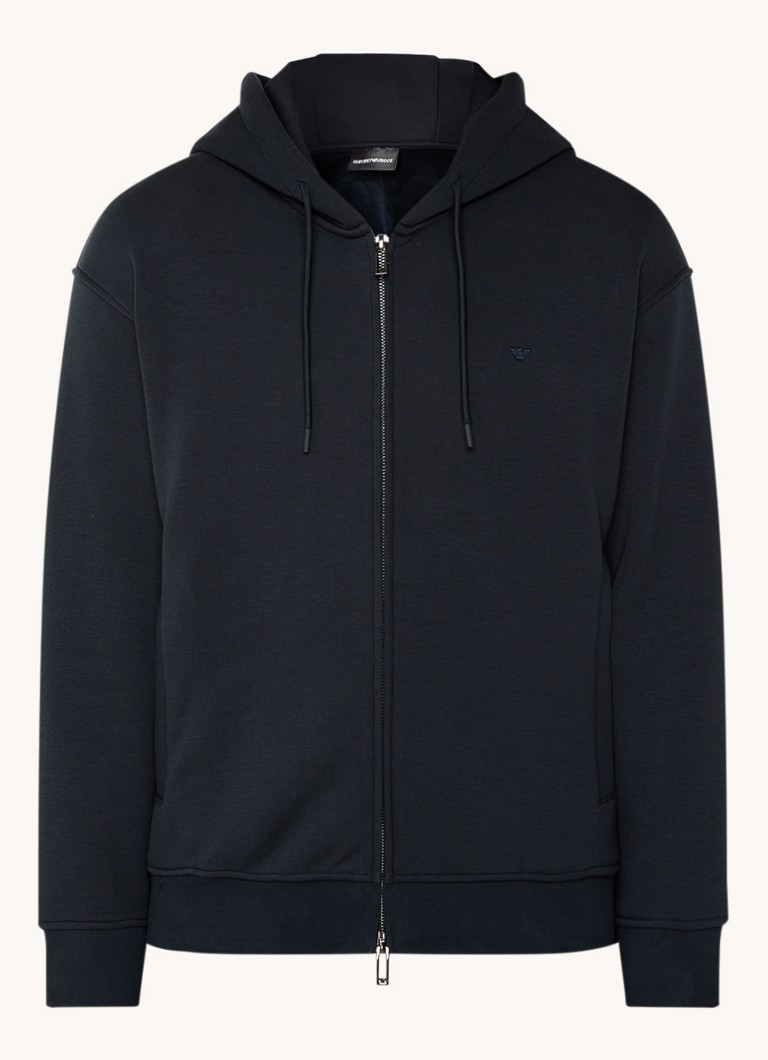 Emporio Armani Sweat jacket in lyocell blend with logo