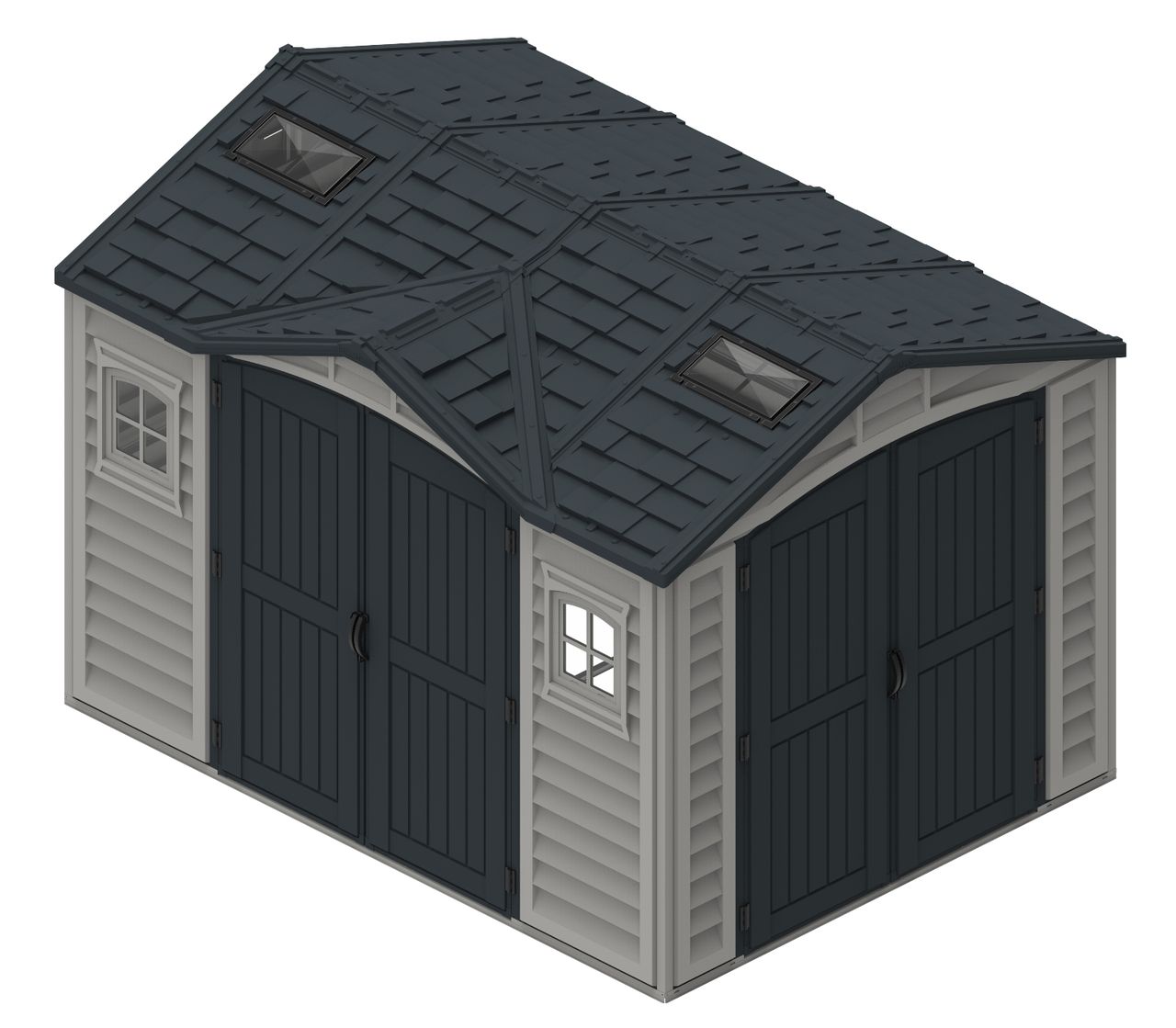 Duramax Kunststoffgerätehaus Apex Pro 10.5'x8', 7,6 m² - Grau   Bodenkonstruktion DURAMAX 40116