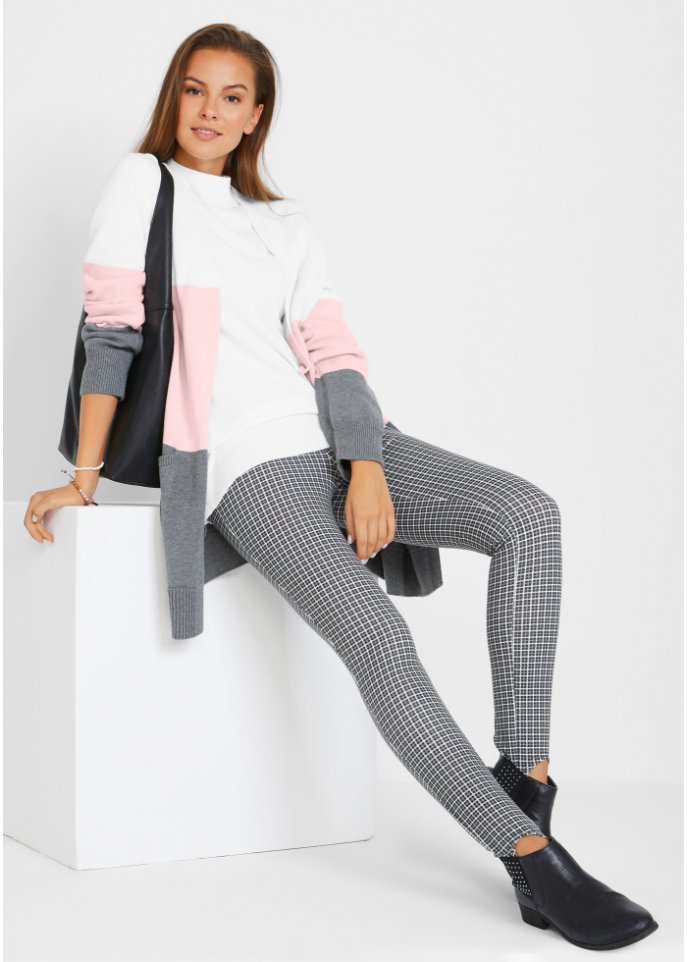 Weite Strickjacke, Langarm