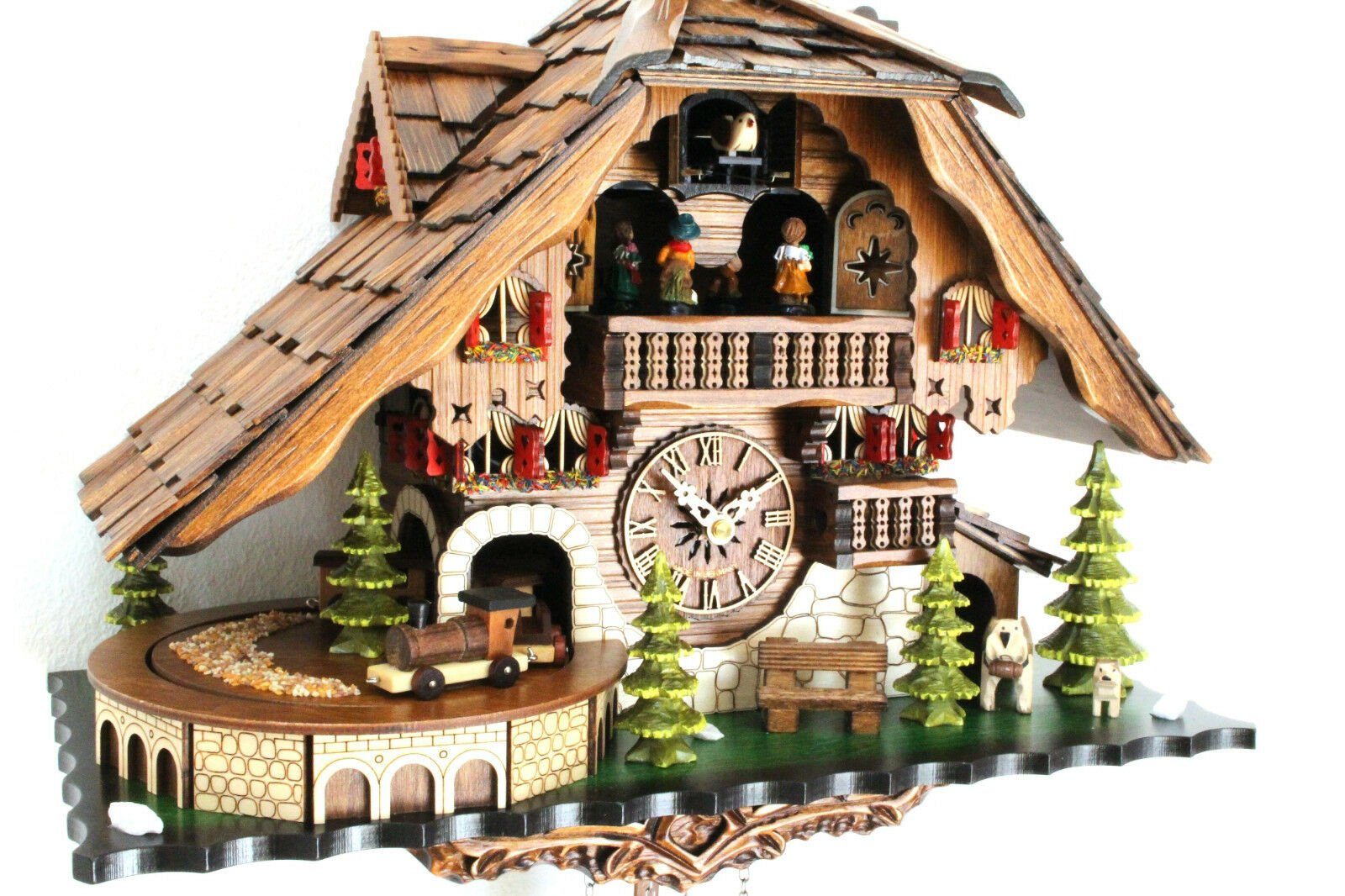 Clockvilla Hettich-Uhren Wanduhr Kuckucksuhr Schwarzwaldhaus Quarz