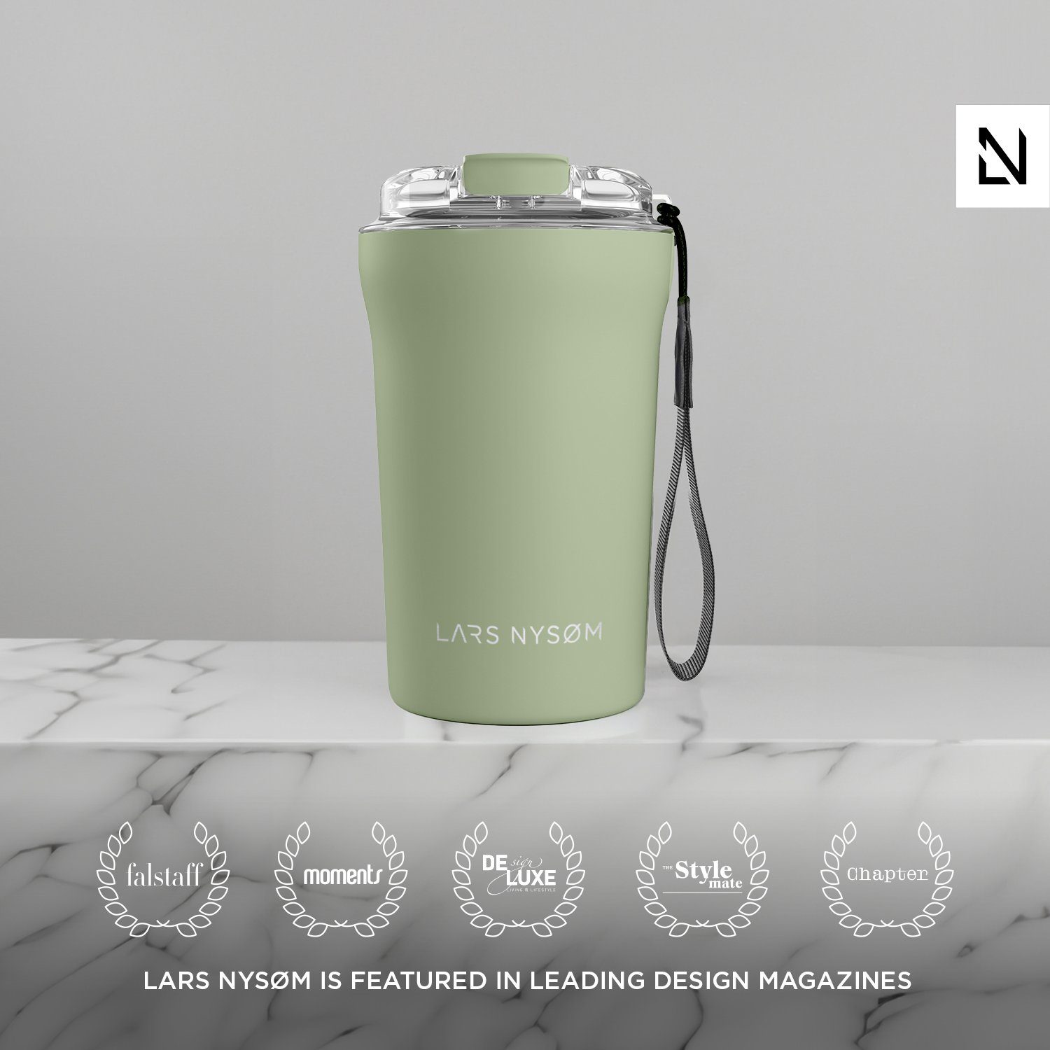 LARS NYSØM Thermobecher Rørelse, 18/8 Edelstahl, Auslaufsicherer Travel-Mug für Kaffee und Tee unterwegs 380ml 500ml