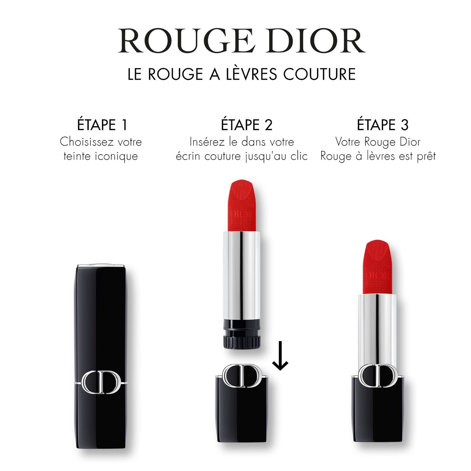 Pomadka DIOR – Komfort i trwałość – 2 wykończenia: aksamitne i satynowe