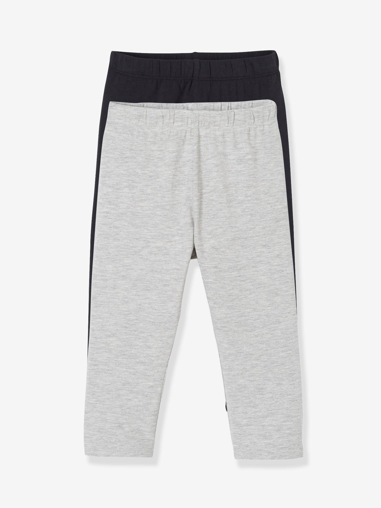 Vertbaudet 2er-Pack Mädchen 3/4-Leggings BASIC Oeko-Tex - pack koralle