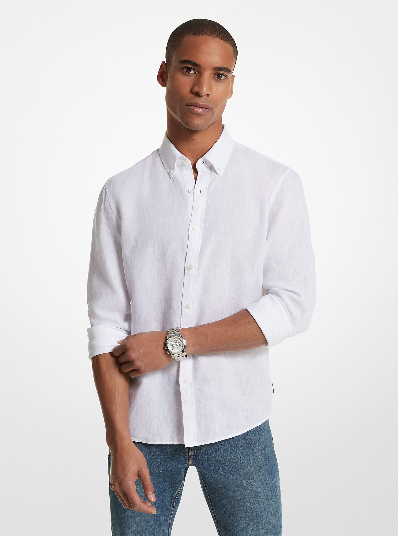Linskjorte - HVIT