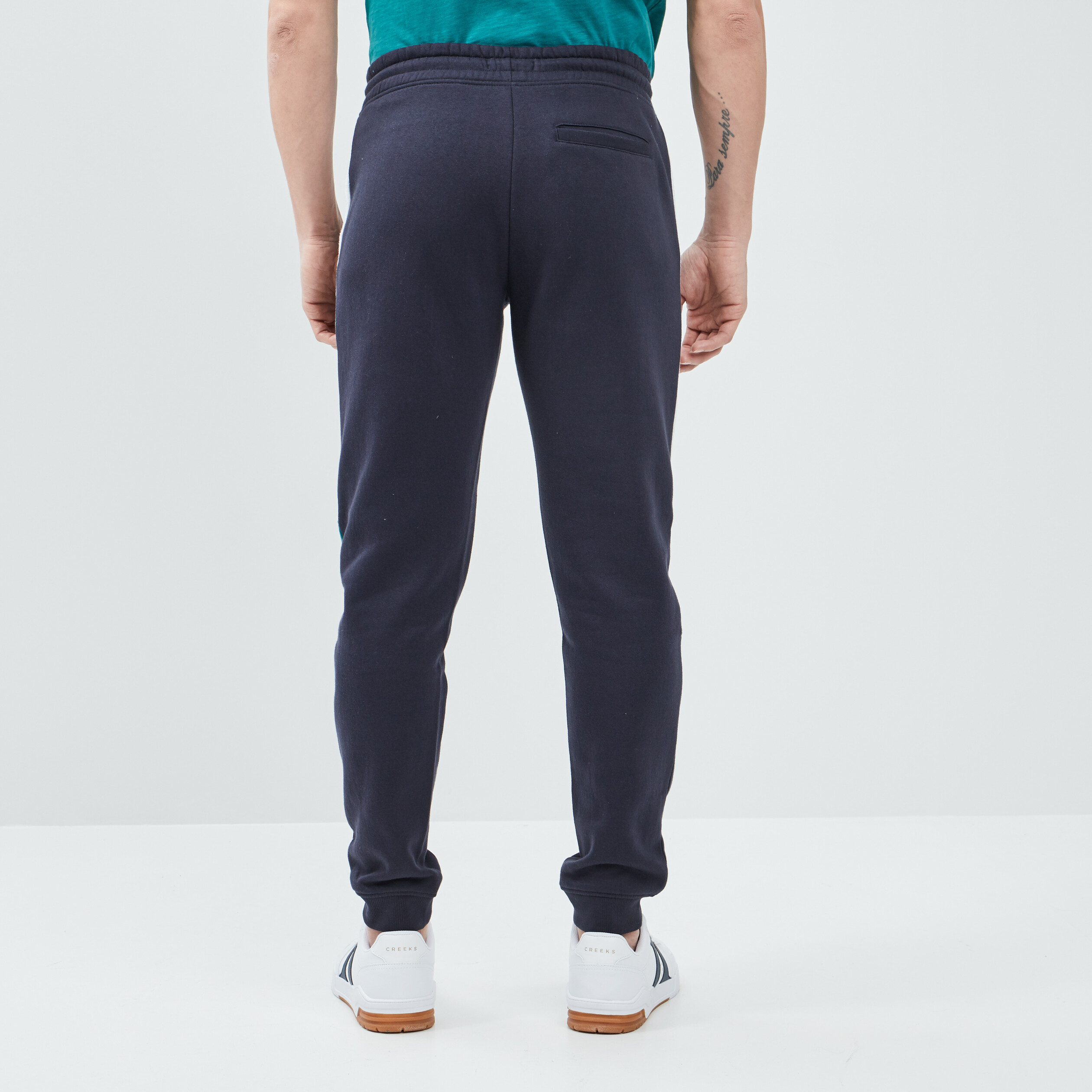 Pantalon jogging droit bleu marine homme | La Halle