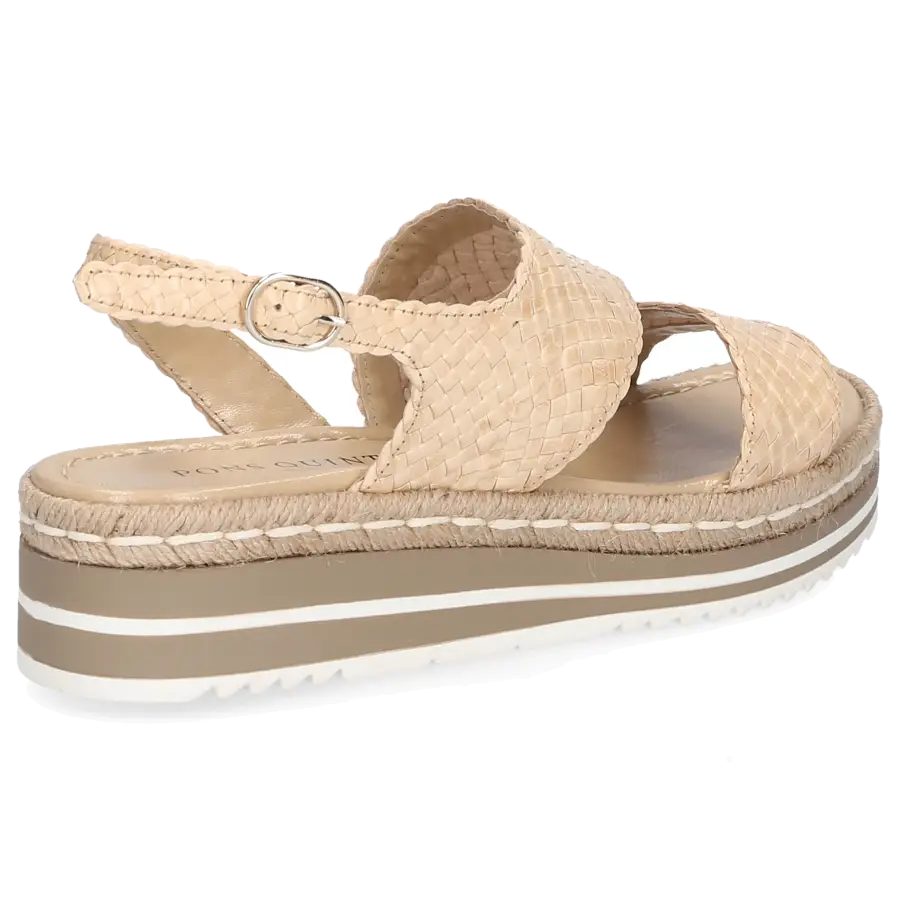 Pons Quintana - Plateausandalen MILAN Kalbsleder - beige