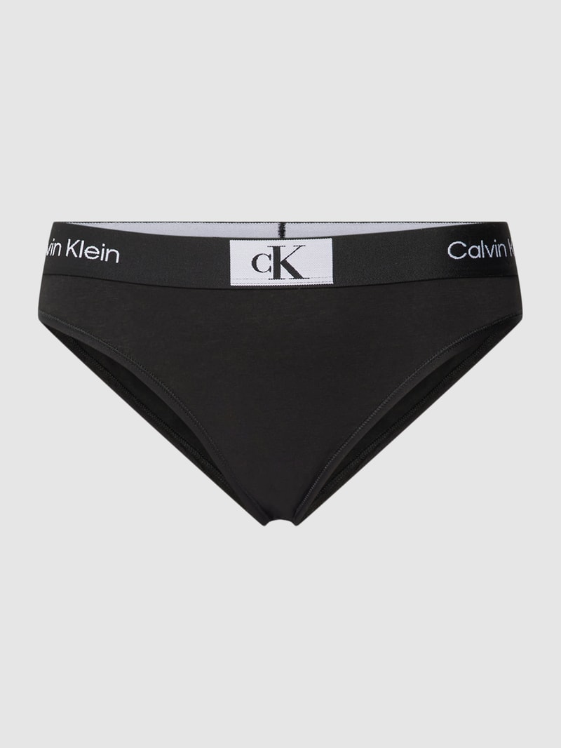 Slip mit elastischem Logo-Bund Modell 'MODERN' in schwarz