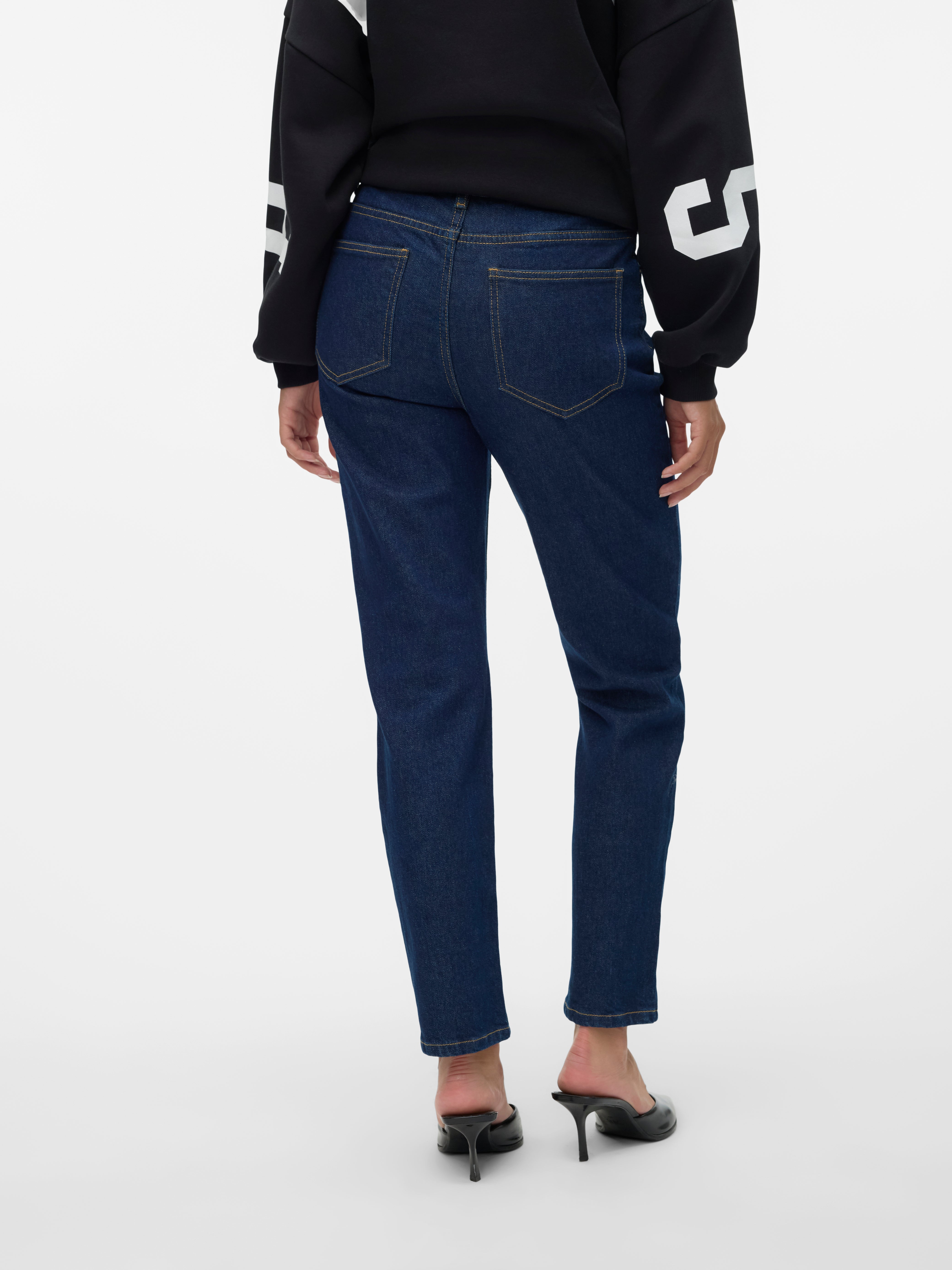 VMBRENDA Hohe Taille Gerade geschnitten Jeans