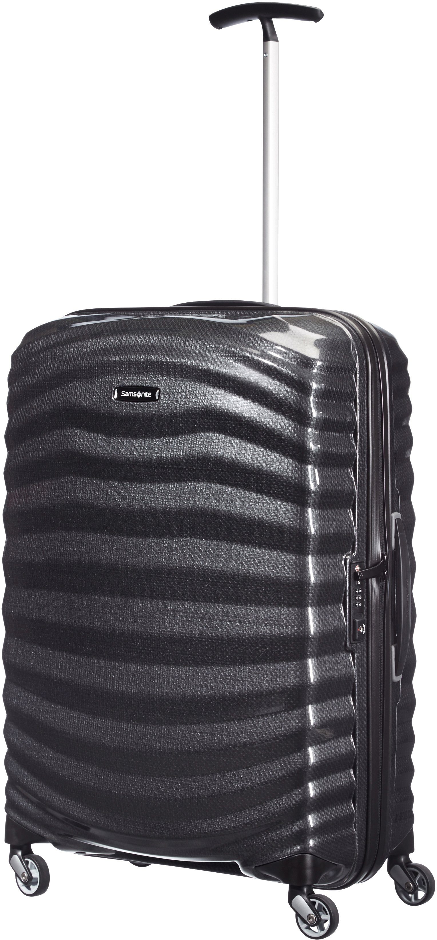 Samsonite Hartschalen-Trolley Lite-Shock Black, 75 cm, 4 Rollen, Made in Europe