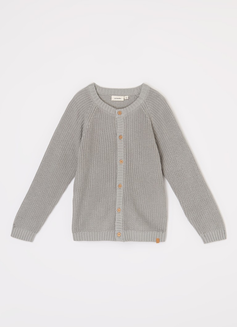 Lil 'Atelier NMNEmlen ribbed knit cardigan made of organic cotton