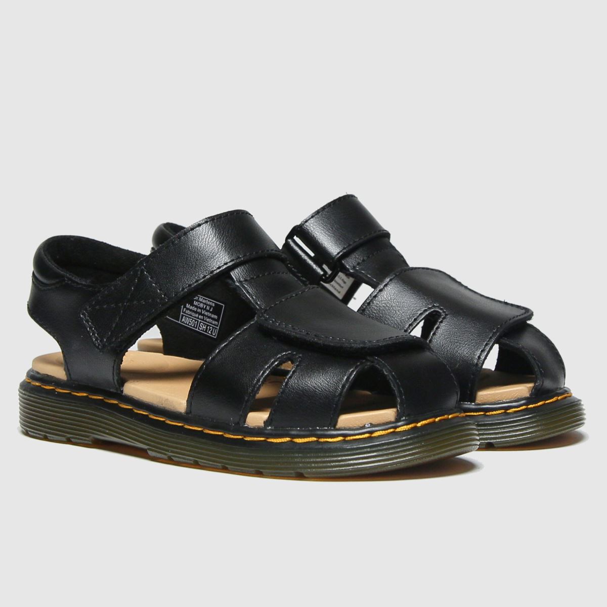 Černé dětské sandály Dr. Martens Moby II