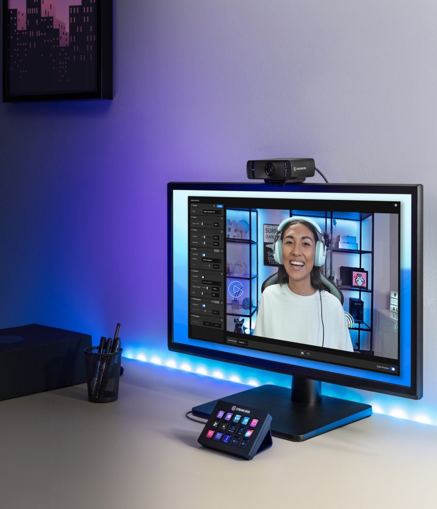 Elgato Facecam Pro 4k streaming camera Webcam (4K Ultra HD, Brennweite: 21 mm)