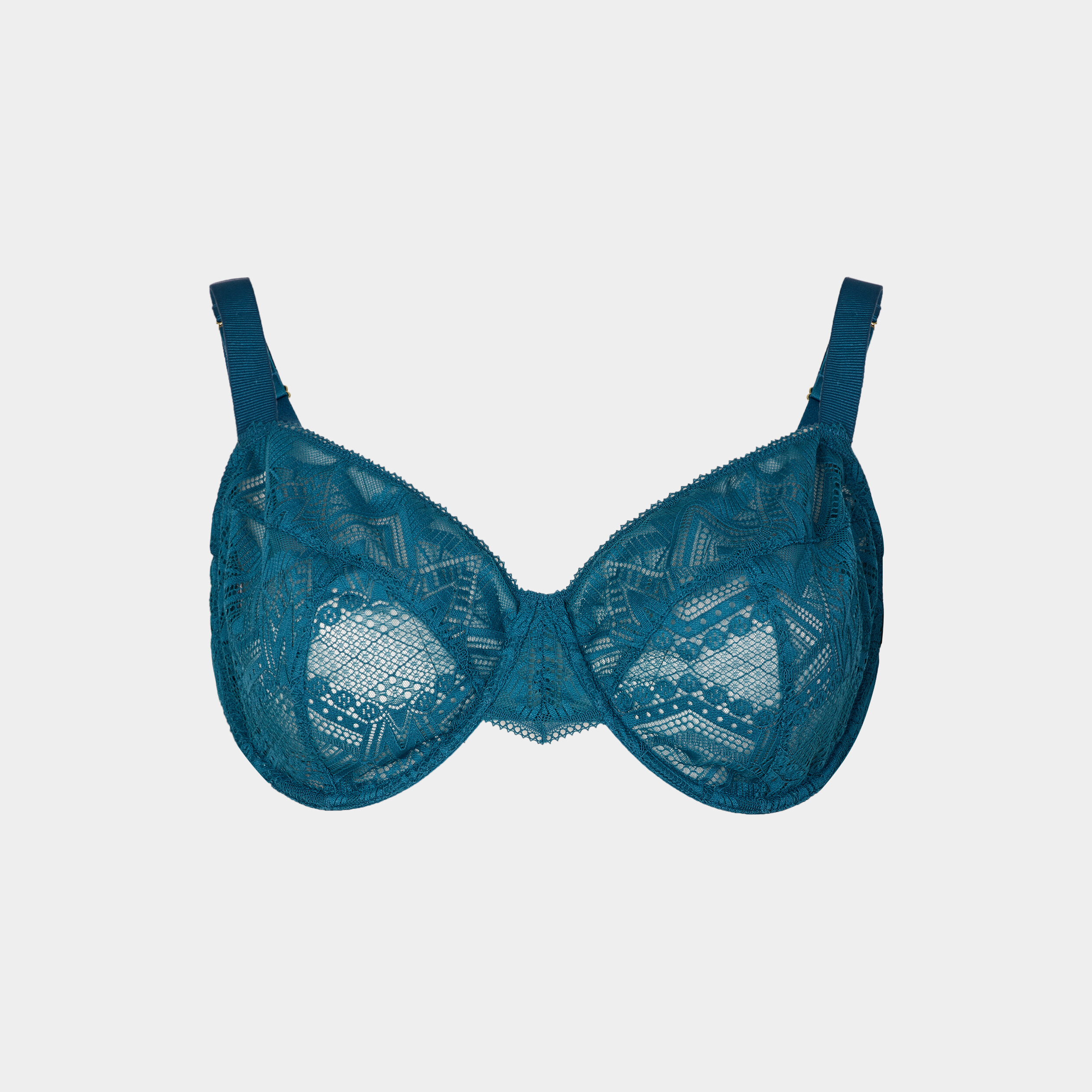 Soutien-gorge emboîtant dentelle bleu canard femme grande taille | La Halle