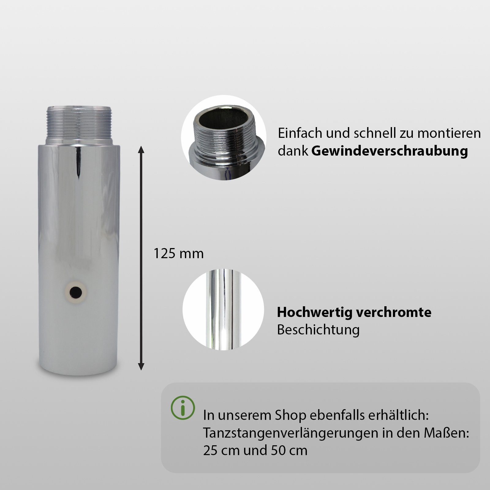 TRUTZHOLM Trainingsstation Pole Dance Verlängerung Tanzstangenverlängerung für Tanzstange 45mm, (1-tlg)