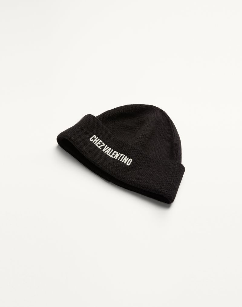 Gorro tricotado em lã da Chez Valentino