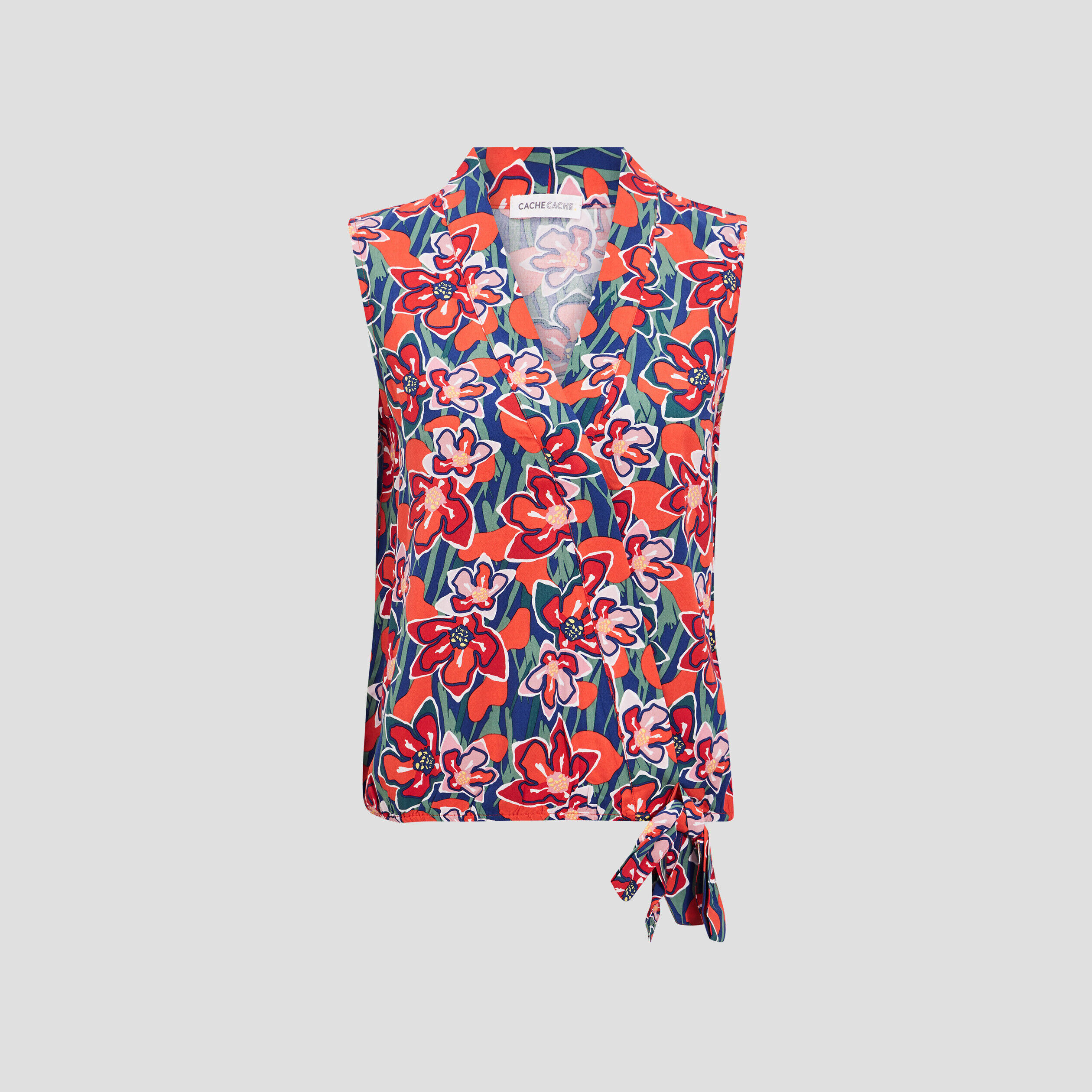 Blouse sans manches rouge femme | Cache Cache