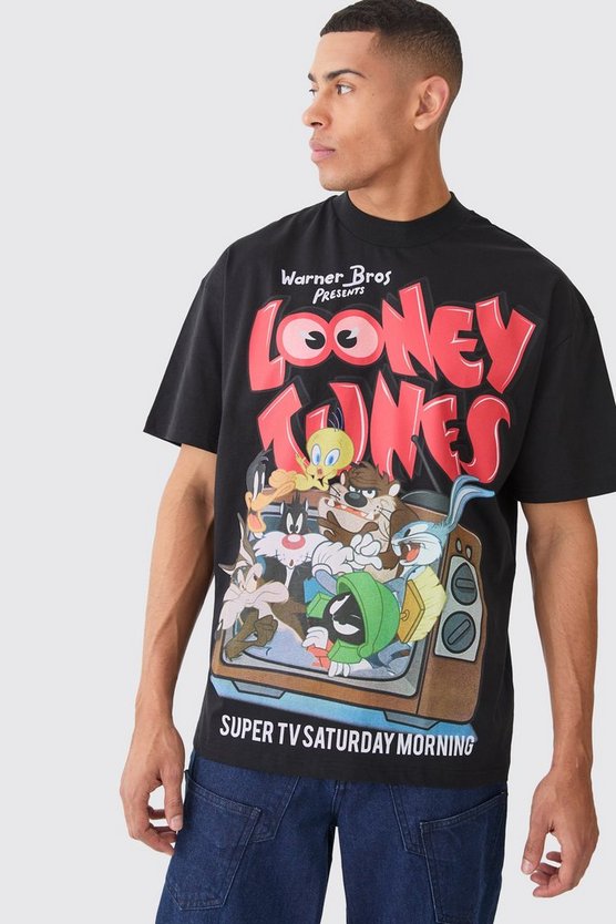 Oversize T-Shirt mit lizenziertem Looney Tunes Print