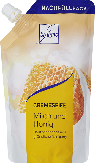 La Ligne Cremeseife Milch & Honig Nachfüllbeutel