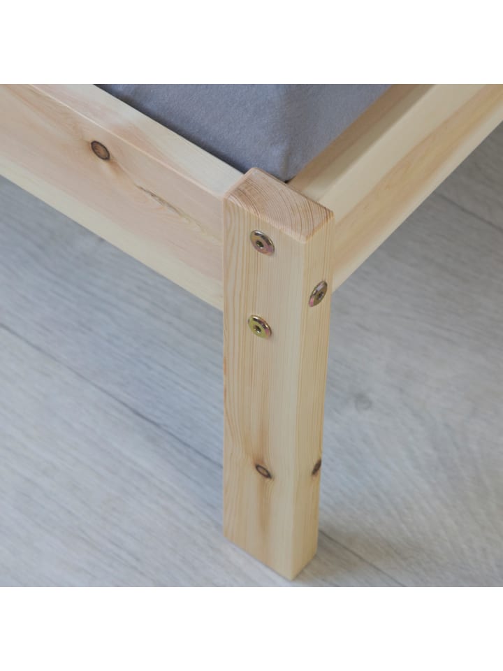 Homestyle4u Holzbett 140x200 in Braun günstig kaufen 140 x 200 cm