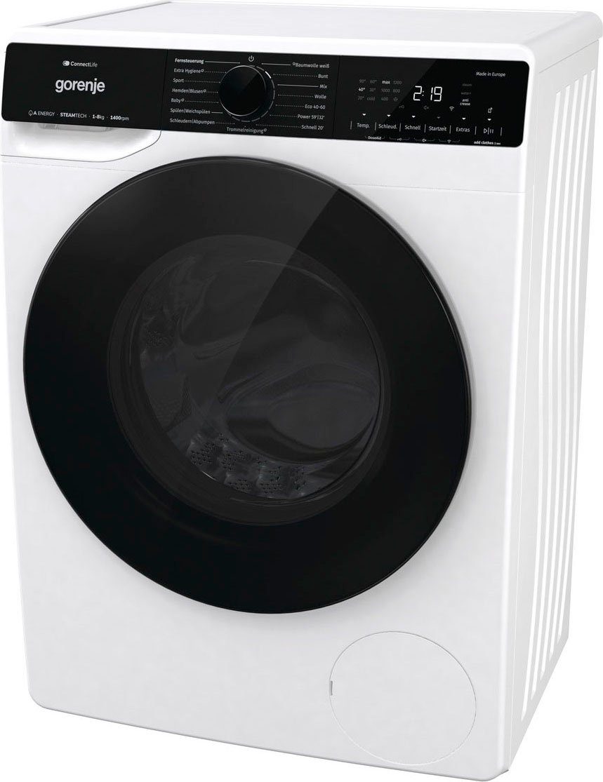 GORENJE Waschmaschine WPNA 84 SATSWIFI, 8 kg, 1400 U/min, SlimLine - nur 46,5 cm tief