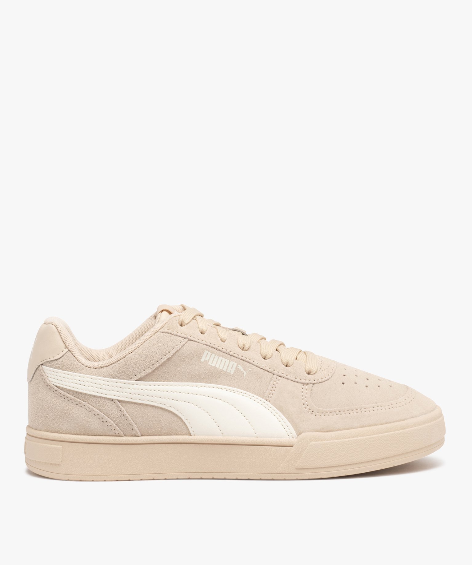Baskets homme à lacets en suédine - Puma beige | GEMO