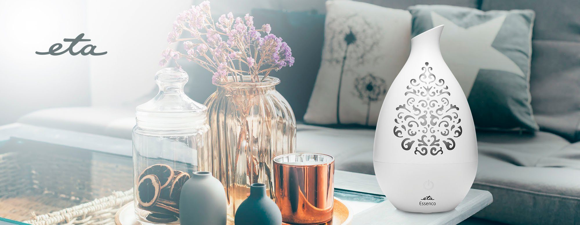 eta Diffuser ESSENCO ETA163490000 Aroma Diffuser, 0,2 l Wassertank, Ultraschall-Technologie