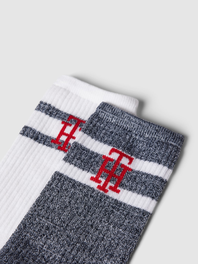 Socken mit Label-Details im 2er-Pack in marineblau