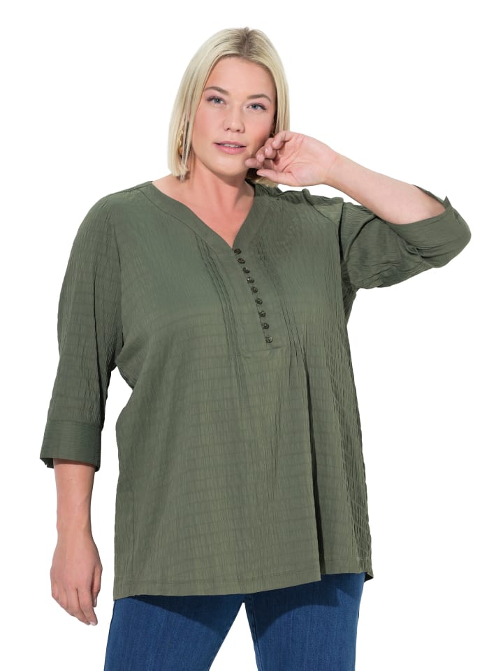 Ulla Popken Tunika in olivgrau günstig kaufen
