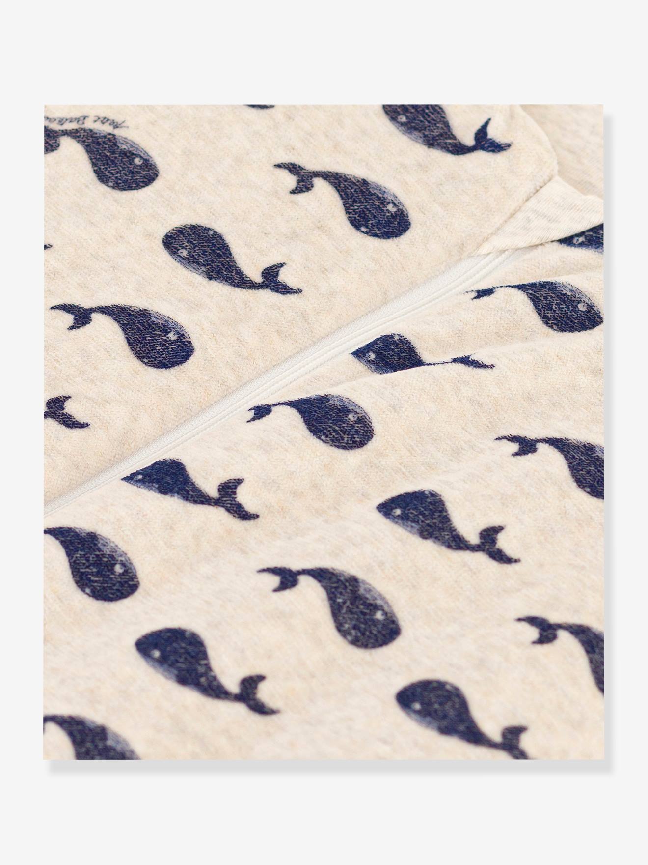 Gigoteuse baleine bébé en velours PETIT BATEAU beige