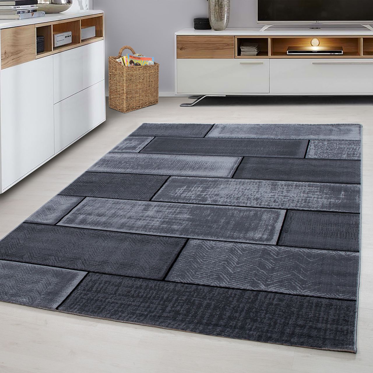 Ayyildiz Teppich, PLUS 8007, BLACK, 80 x 150 cm