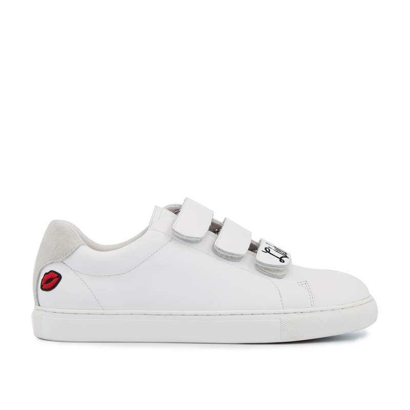 Baskets en cuir Edith liebe blanc/noir