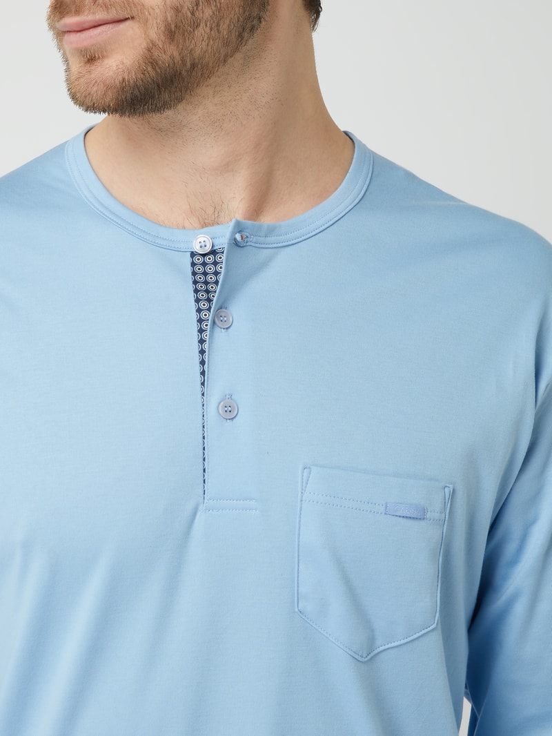 Pyjama aus Baumwolle Modell 'Relax Choice' in hellblau