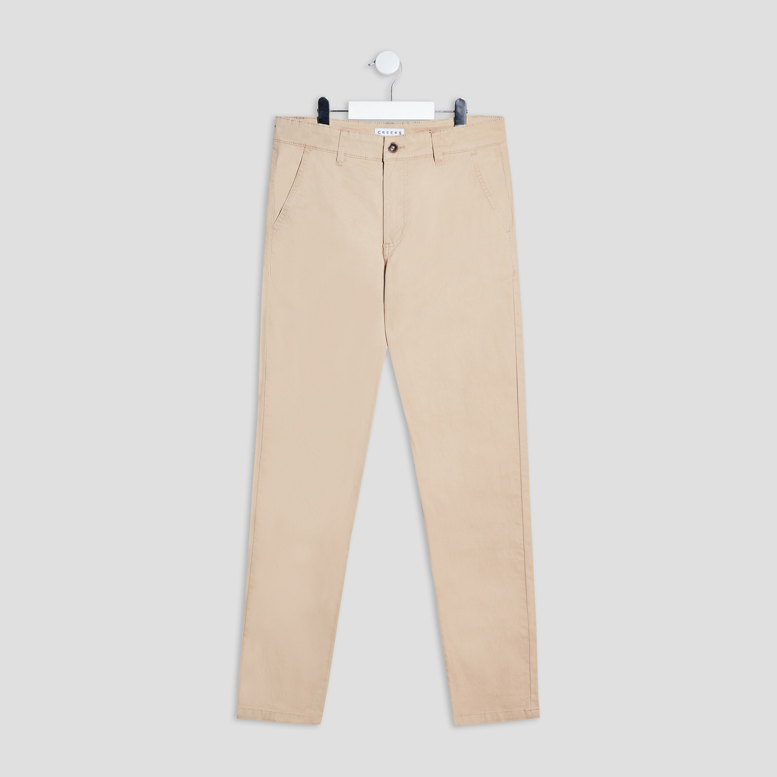 Pantalon en coton droit Creeks sable homme | La Halle