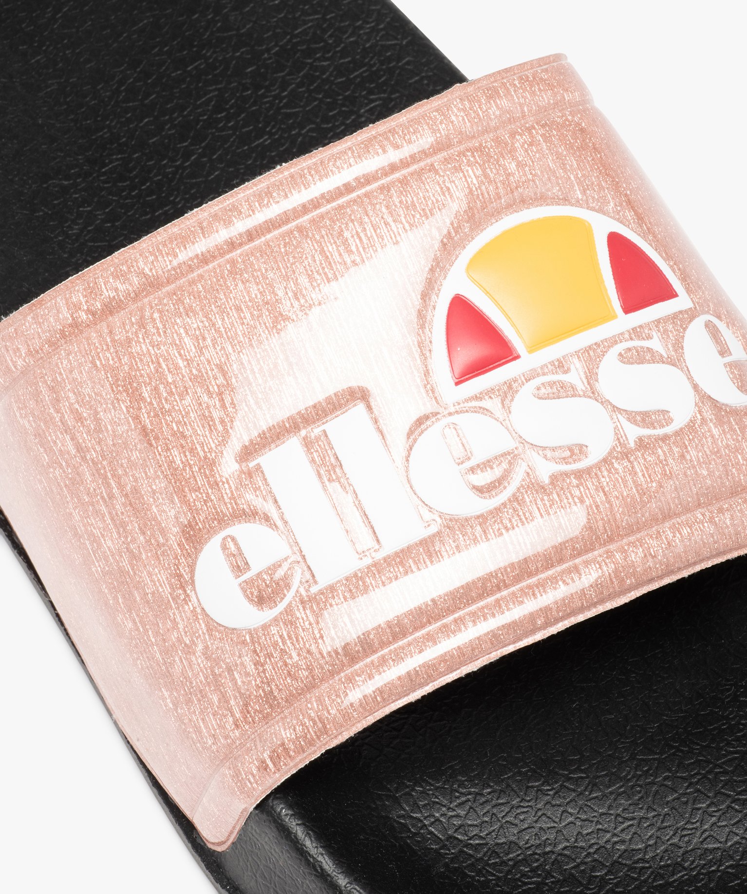 Mules de piscine femme avec dessus pailleté et logo- Ellesse rose | GEMO